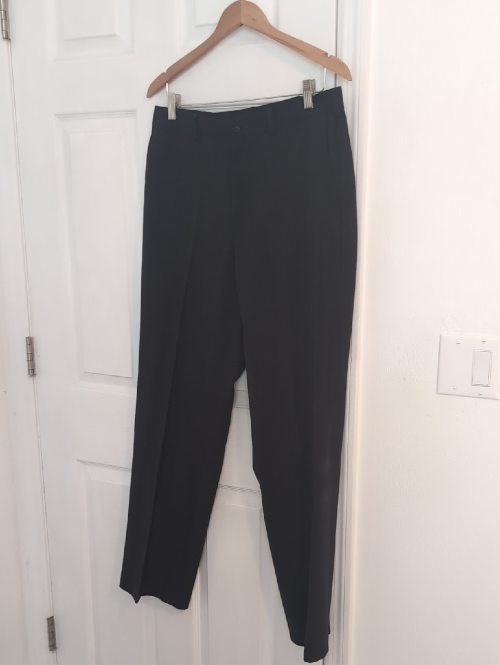 Cubavera MENS Classic Straight-Leg Black Dress Pants
